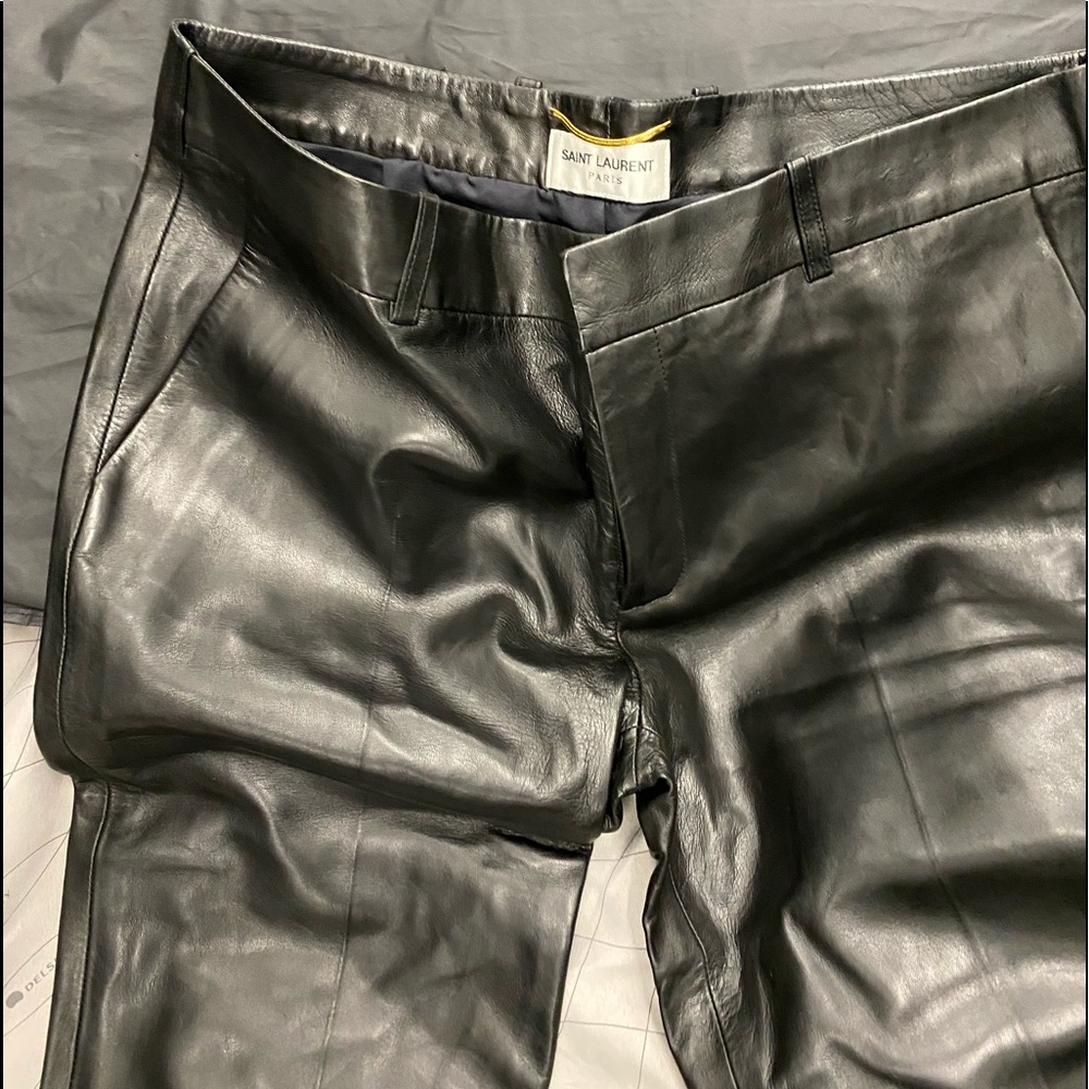Beautiful SAINT LAURENT black Leather pants